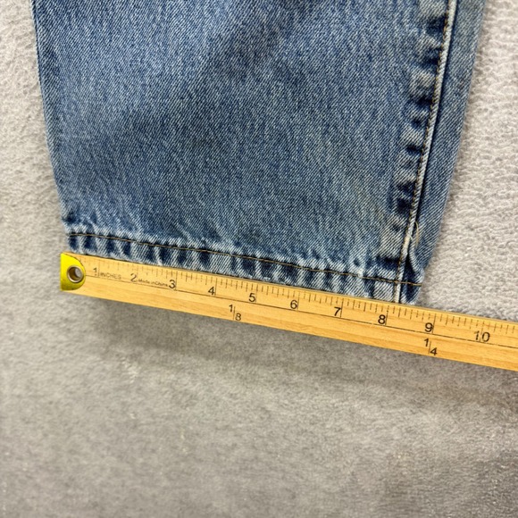 Levis 517 Bootcut Jeans Mens 36x36 Blue Denim Pants Distressed Ripped Cowboy - Picture 8 of 13